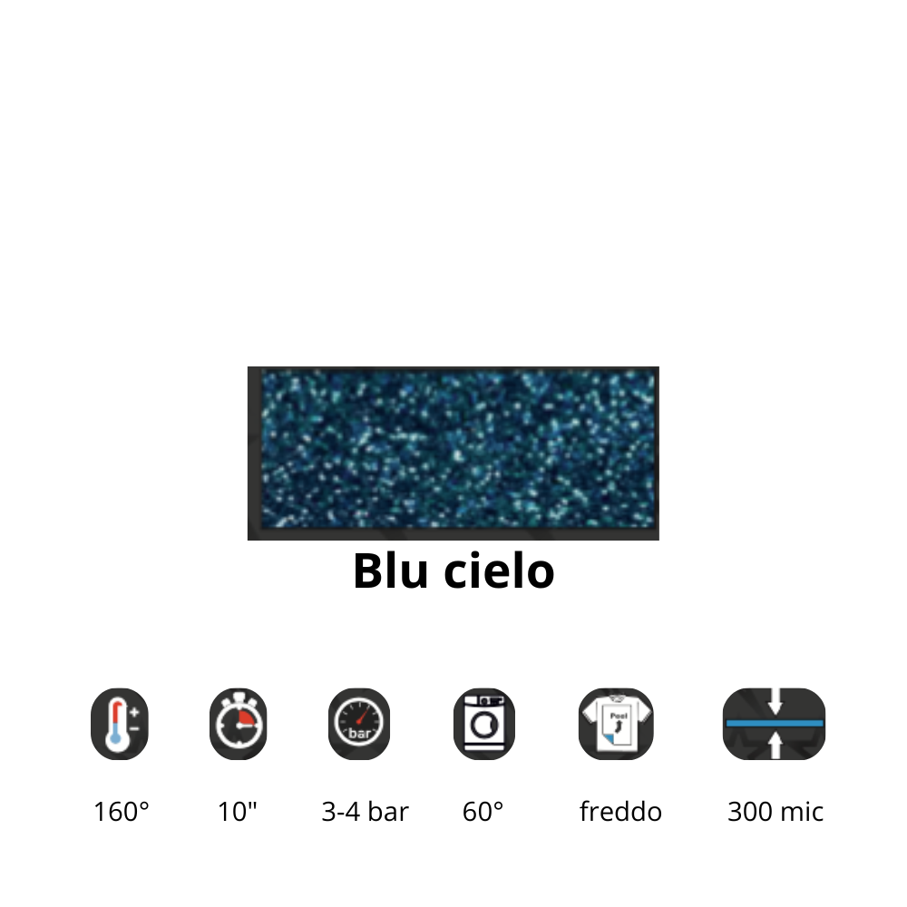 Termoadesivo da taglio Nova Flex glitter 6065 sky blue 0,5x25