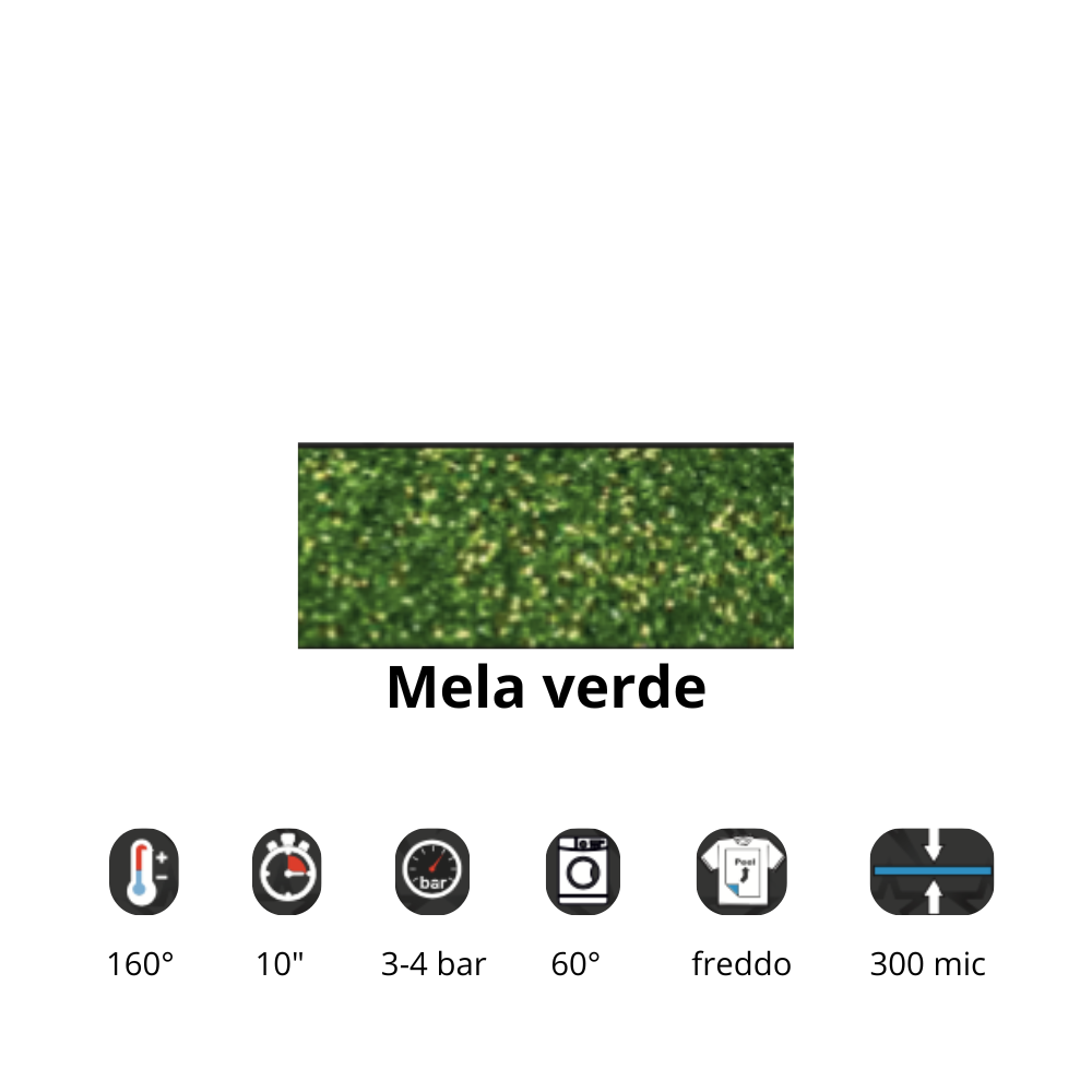 Termoadesivo da taglio Nova Flex glitter 6067 apple green 0,5x25